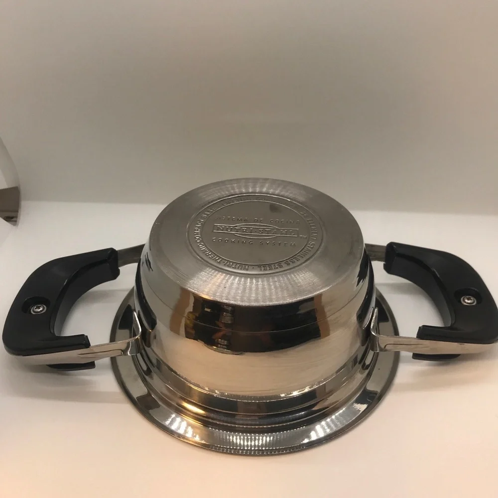 Nutri Stahl Nutri Thermic 24 Element Stainless 1 Qt Saucepan Mini Pot w Lid